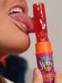 Alyssa shows off her amazing oral skills on a lollipop