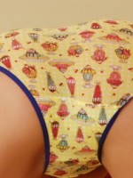 Cute teen Shyla Jennings shows off her new ice cream panties