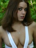 Serena naked in the woods